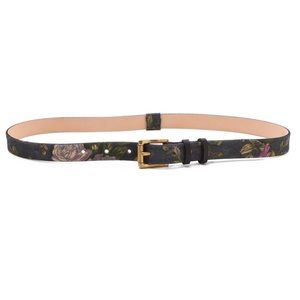 NWOT Rag & Bone Navy Floral Suede Belt M